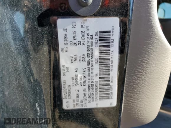 ✅ 2004 Dodge 1500 SLT • VIN: 1D7HA18D24S694106 • Лот: 73149114. Опубликован ранее на Copart с пробегом 140 321 миль. Бесплатный доступ к архиву аукционных продаж из США и подробный отчёт об истории автомобиля на DreamBid. Изображение 12.