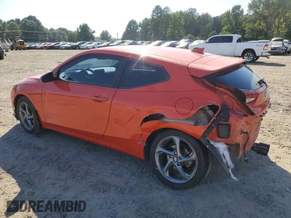 2019 Hyundai Veloster 2.0 with VIN KMHTG6AF1KU010543, listed as a Copart auction lot 74552744 with 62,040 mi miles and Salvage title. Bid and sale history available at DreamBid. Image 2.