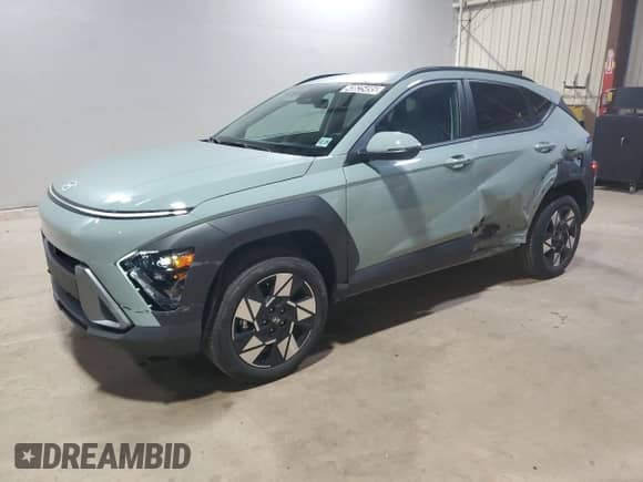 2025 Hyundai Kona SEL with VIN KM8HBCABXSU234040, listed as a Copart auction lot 43825495 with 2,340 mi miles and Clean title. Bid and sale history available at DreamBid. Image 1.