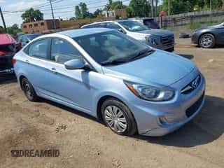 2013 Hyundai Accent GLS with VIN KMHCT4AE2DU582327, listed as a IAAI auction lot 42883778 with 57,420 mi miles and . Bid and sale history available at DreamBid. Image 1.