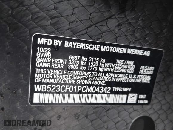 ✅ 2023 BMW iX xDrive50 • VIN: WB523CF01PCM04342 • Lot: 41421326. Wystawiony na IAAI z przebiegiem Nie podano. Bezpłatny archiwum sprzedaży aukcyjnych z USA i szczegółowy raport historii pojazdu na DreamBid. Zdjęcie 9.