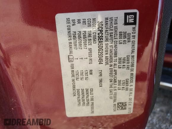 ✅ 2013 Chevrolet Silverado 1500 LT • VIN: 3GCPCSEA5DG293494 • Lot: 64672244. Listed on Copart with 78,219 mi. Free auction sales archive from the USA and detailed vehicle history report at DreamBid. Image 12.