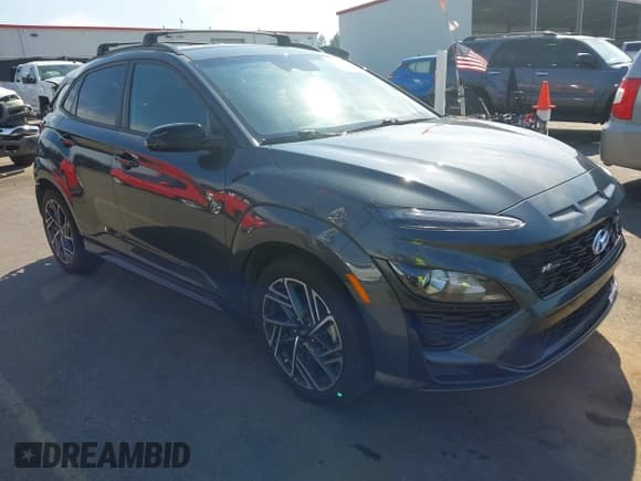 ✅ 2022 Hyundai Kona N Line • VIN: KM8K33A31NU793864 • Lot: 43276680. Listed on IAAI with 120,697 mi. Free auction sales archive from the USA and detailed vehicle history report at DreamBid. Image 1.