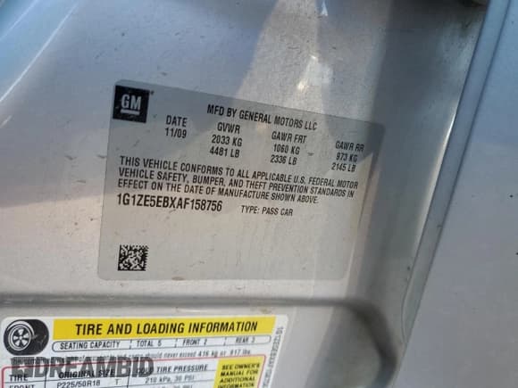 ✅ 2010 Chevrolet Malibu LTZ • VIN: 1G1ZE5EBXAF158756 • Lot: 76697484. Wystawiony na Copart z przebiegiem 153 941 mil. Bezpłatny archiwum sprzedaży aukcyjnych z USA i szczegółowy raport historii pojazdu na DreamBid. Zdjęcie 13.
