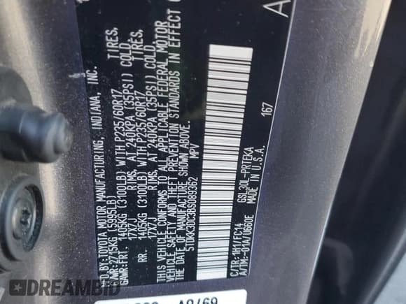 ✅ 2011 Toyota Sienna LE • VIN: 5TDKK3DC3BS089362 • Lot: 82618395. Wystawiony na Copart z przebiegiem 136 094 mil. Bezpłatny archiwum sprzedaży aukcyjnych z USA i szczegółowy raport historii pojazdu na DreamBid. Zdjęcie 13.