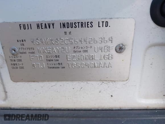 ✅ 2006 Subaru Tribeca Limited • VIN: 4S4WX82C564426369 • Лот: 43579375. Опубликован ранее на IAAI с пробегом 204 525 миль. Бесплатный доступ к архиву аукционных продаж из США и подробный отчёт об истории автомобиля на DreamBid. Изображение 9.