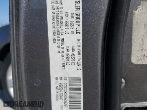 ✅ 2012 Dodge Charger SE • VIN: 2C3CDXBG2CH296387 • Лот: 91008165. Опубликован ранее на Copart с пробегом 157 577 миль. Бесплатный доступ к архиву аукционных продаж из США и подробный отчёт об истории автомобиля на DreamBid. Изображение 12.