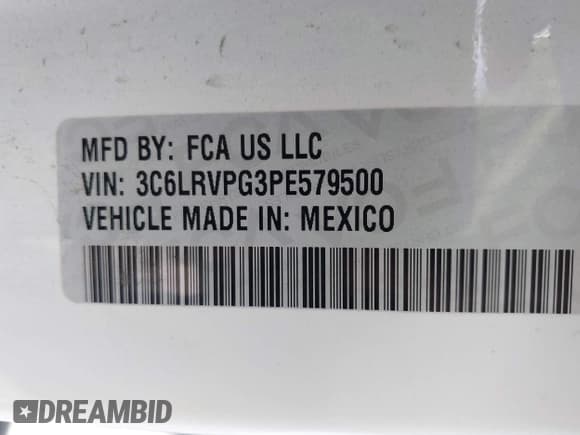 ✅ 2023 Ram ProMaster Window Van • VIN: 3C6LRVPG3PE579500 • Lot: 41768044. Wystawiony na IAAI z przebiegiem 9 282 mil. Bezpłatny archiwum sprzedaży aukcyjnych z USA i szczegółowy raport historii pojazdu na DreamBid. Zdjęcie 9.