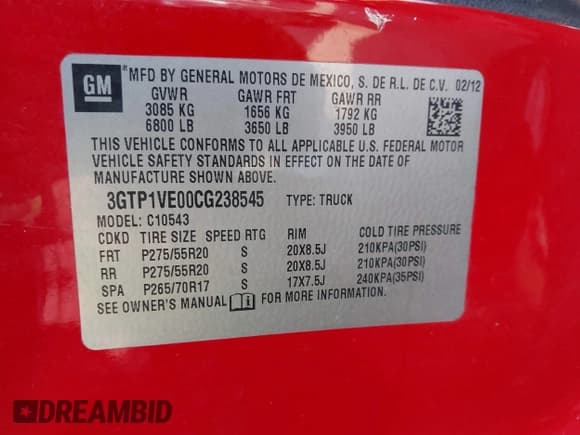 ✅ 2012 GMC Sierra 1500 SLE • VIN: 3GTP1VE00CG238545 • Lot: 43534285. Wystawiony na IAAI z przebiegiem 216 032 mil. Bezpłatny archiwum sprzedaży aukcyjnych z USA i szczegółowy raport historii pojazdu na DreamBid. Zdjęcie 9.