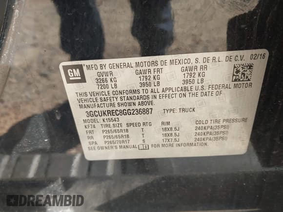 ✅ 2016 Chevrolet Silverado 1500 LT • VIN: 3GCUKREC8GG236887 • Лот: 43392672. Опубликован ранее на IAAI с пробегом 145 857 миль. Бесплатный доступ к архиву аукционных продаж из США и подробный отчёт об истории автомобиля на DreamBid. Изображение 9.