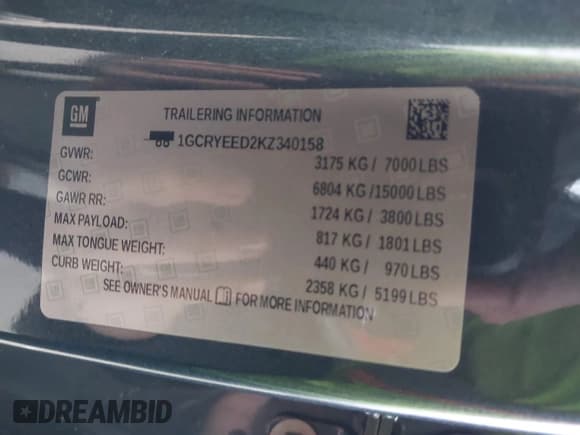 ✅ 2019 Chevrolet Silverado 1500 RST • VIN: 1GCRYEED2KZ340158 • Lot: 43557176. Wystawiony na IAAI z przebiegiem 132 258 mil. Bezpłatny archiwum sprzedaży aukcyjnych z USA i szczegółowy raport historii pojazdu na DreamBid. Zdjęcie 9.