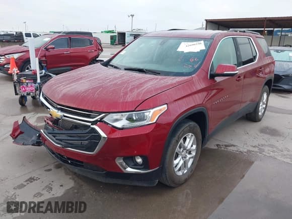 ✅ 2020 Chevrolet Traverse LT Cloth • VIN: 1GNERGKW9LJ185466 • Lot: 42690290. Listed on IAAI with 43,956 mi. Free auction sales archive from the USA and detailed vehicle history report at DreamBid. Image 2.