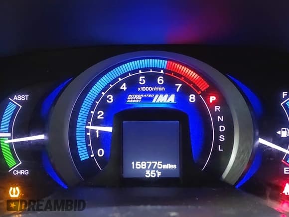 ✅ 2010 Honda Insight LX • VIN: JHMZE2H58AS038570 • Lot: 43848401. Listed on IAAI with 158,775 mi. Free auction sales archive from the USA and detailed vehicle history report at DreamBid. Image 7.