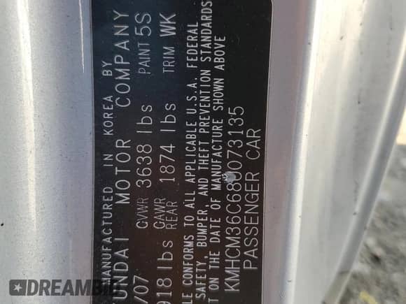 2008 Hyundai Accent GS с VIN KMHCM36C68U073135, выставлен на аукционе Copart как лот 77705584 с пробегом 140 551 миль миль и Списание • Salvage title. История ставок и продаж доступна на DreamBid. Изображение 13.