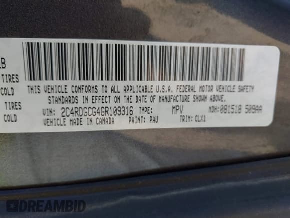 ✅ 2016 Dodge Grand Caravan SXT • VIN: 2C4RDGCG4GR109316 • Лот: 43434319. Опубликован ранее на IAAI с пробегом 195 615 миль. Бесплатный доступ к архиву аукционных продаж из США и подробный отчёт об истории автомобиля на DreamBid. Изображение 9.