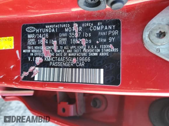 ✅ 2016 Hyundai Accent SE • VIN: KMHCT4AE5GU119666 • Лот: 81200484. Опубликован ранее на Copart с пробегом 153 418 миль. Бесплатный доступ к архиву аукционных продаж из США и подробный отчёт об истории автомобиля на DreamBid. Изображение 12.