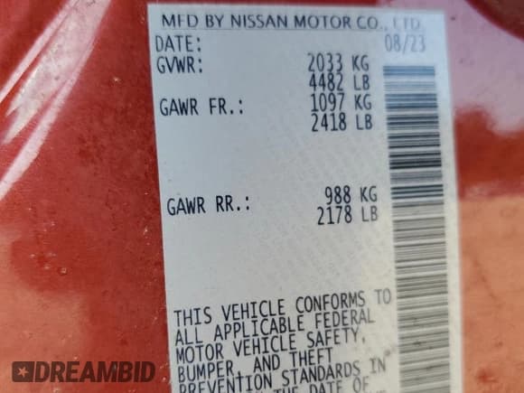 ✅ 2024 Nissan Altima SL • VIN: 1N4BL4EW9RN305183 • Лот: 64603745. Опубликован ранее на Copart с пробегом 8 608 миль. Бесплатный доступ к архиву аукционных продаж из США и подробный отчёт об истории автомобиля на DreamBid. Изображение 12.