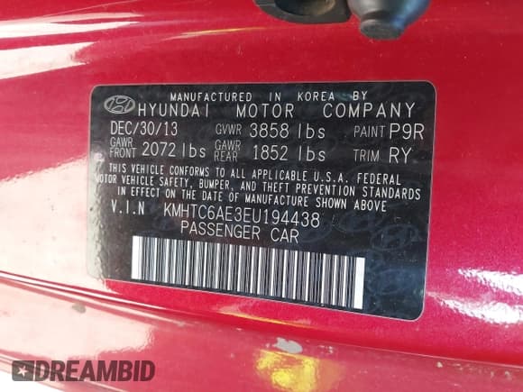 ✅ 2014 Hyundai Veloster Turbo • VIN: KMHTC6AE3EU194438 • Lot: 41635664. Wystawiony na IAAI z przebiegiem 124 054 mil. Bezpłatny archiwum sprzedaży aukcyjnych z USA i szczegółowy raport historii pojazdu na DreamBid. Zdjęcie 9.