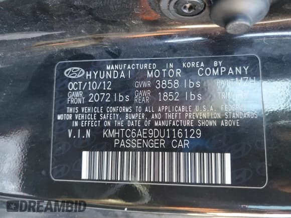 ✅ 2013 Hyundai Veloster Turbo • VIN: KMHTC6AE9DU116129 • Lot: 83392304. Wystawiony na Copart z przebiegiem 164 257 mil. Bezpłatny archiwum sprzedaży aukcyjnych z USA i szczegółowy raport historii pojazdu na DreamBid. Zdjęcie 13.