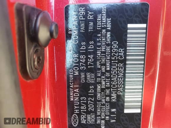 ✅ 2013 Hyundai Veloster RE:MIX • VIN: KMHTC6AD5DU152990 • Лот: 46902105. Размещён на Copart с пробегом 152 776 миль миль. Получите бесплатный доступ к архиву аукционных продаж из США и посмотрите подробный отчёт об истории автомобиля на DreamBid. Изображение 14.