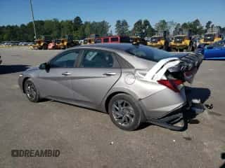 2024 Hyundai Elantra SEL with VIN KMHLM4DG5RU707726, listed as a Copart auction lot 70982755 with 38,349 mi miles and Salvage title. Bid and sale history available at DreamBid. Image 2.