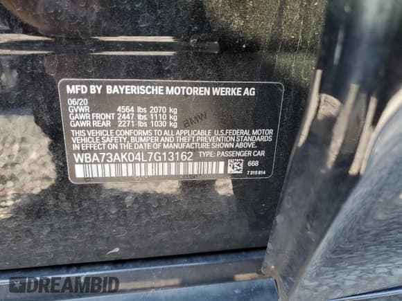 ✅ 2020 BMW 2 Series 228i xDrive • VIN: WBA73AK04L7G13162 • Lot: 80186245. Wystawiony na Copart z przebiegiem 65 981 mil. Bezpłatny archiwum sprzedaży aukcyjnych z USA i szczegółowy raport historii pojazdu na DreamBid. Zdjęcie 12.