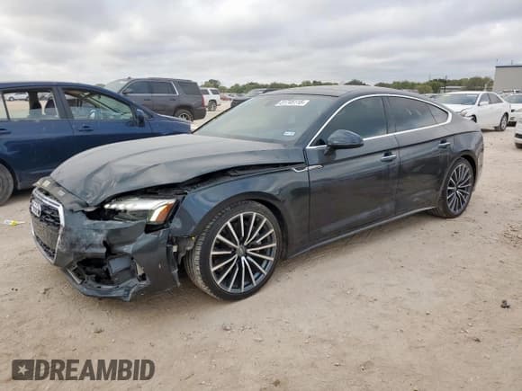 ✅ 2020 Audi A5 Sportback Premium Plus • VIN: WAUCNCF50LA016326 • Lot: 81745115. Listed on Copart with 50,885 mi. Free auction sales archive from the USA and detailed vehicle history report at DreamBid. Image 1.