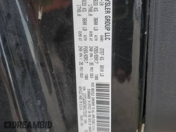2010 Dodge Dakota Bighorn/Lonestar with VIN 1D7CW3GK5AS173187, listed as a Copart auction lot 68610854 with 192,017 mi miles and Salvage title. Bid and sale history available at DreamBid. Image 12.