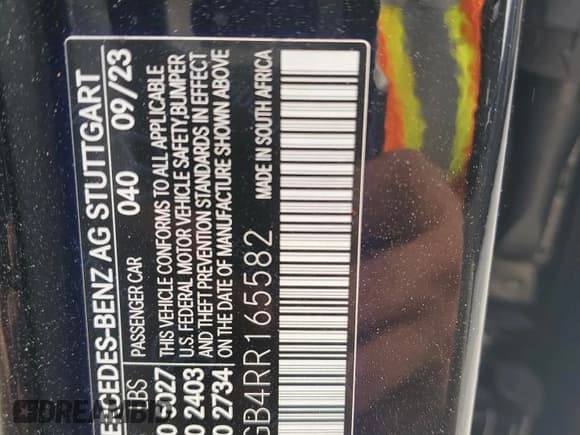 ✅ 2024 Mercedes-Benz C 300 • VIN: W1KAF4GB4RR165582 • Lot: 86158015. Listed on Copart with 18,000 mi. Free auction sales archive from the USA and detailed vehicle history report at DreamBid. Image 12.