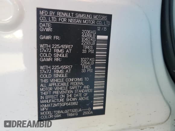 ✅ 2016 Nissan Rogue SV • VIN: KNMAT2MT5GP641982 • Лот: 85438955. Опубликован ранее на Copart с пробегом 145 468 миль. Бесплатный доступ к архиву аукционных продаж из США и подробный отчёт об истории автомобиля на DreamBid. Изображение 13.