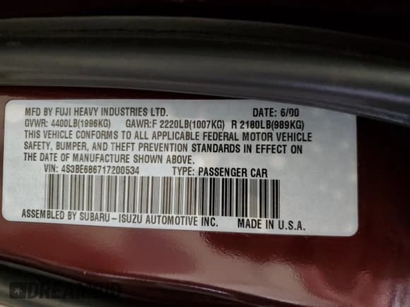 ✅ 2001 Subaru Legacy Outback Limited • VIN: 4S3BE686717200534 • Лот: 86165654. Опубликован ранее на Copart с пробегом 151 481 миль. Бесплатный доступ к архиву аукционных продаж из США и подробный отчёт об истории автомобиля на DreamBid. Изображение 12.