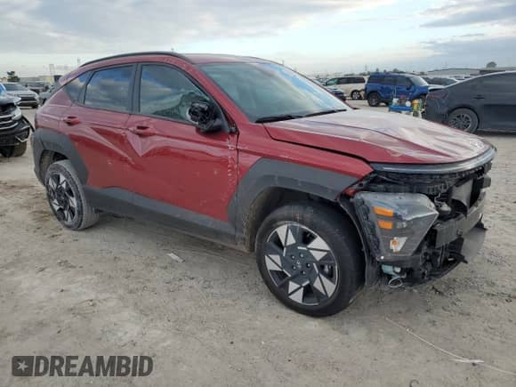 2024 Hyundai Kona SEL with VIN KM8HBCAB2RU089229, listed as a Copart auction lot 86315314 with 6,712 mi miles and Salvage title. Bid and sale history available at DreamBid. Image 4.