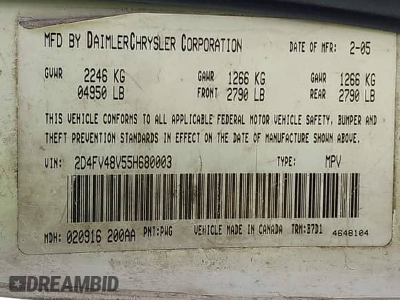 2005 Dodge Magnum SE с VIN 2D4FV48V55H680003, выставлен на аукционе IAAI как лот 41720084 с пробегом 239 029 миль миль и . История ставок и продаж доступна на DreamBid. Изображение 9.