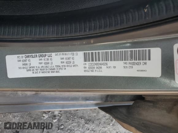 ✅ 2013 Dodge Avenger SE • VIN: 1C3CDZAB9DN649296 • Лот: 71943234. Опубликован ранее на Copart с пробегом 170 097 миль. Бесплатный доступ к архиву аукционных продаж из США и подробный отчёт об истории автомобиля на DreamBid. Изображение 12.