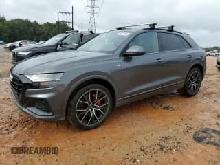 ✅ 2021 Audi Q8 Prestige • VIN: WA1FVAF14MD003297 • Lot: 84625125. Listed on Copart with 112,223 mi. Free auction sales archive from the USA and detailed vehicle history report at DreamBid. Image 1.