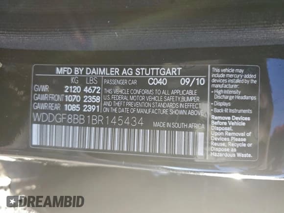 ✅ 2011 Mercedes-Benz C 300 Sport • VIN: WDDGF8BB1BR145434 • Лот: 94244745. Опубликован ранее на Copart с пробегом 125 723 миль. Бесплатный доступ к архиву аукционных продаж из США и подробный отчёт об истории автомобиля на DreamBid. Изображение 12.