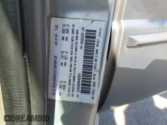 ✅ 2004 Chrysler Concorde LXi • VIN: 2C3HD36M84H659971 • Лот: 71390124. Опубликован ранее на Copart с пробегом 143 061 миль. Бесплатный доступ к архиву аукционных продаж из США и подробный отчёт об истории автомобиля на DreamBid. Изображение 14.