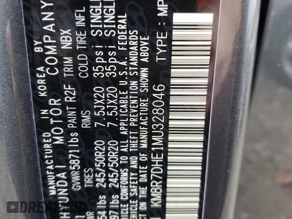 ✅ 2021 Hyundai Palisade Calligraphy • VIN: KM8R7DHE1MU328046 • Лот: 79086544. Опубликован ранее на Copart с пробегом 27 045 миль. Бесплатный доступ к архиву аукционных продаж из США и подробный отчёт об истории автомобиля на DreamBid. Изображение 14.