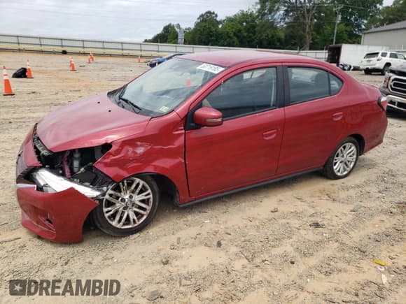 ✅ 2021 Mitsubishi Mirage SE • VIN: ML32FVFJXMHF06050 • Lot: 60719185. Listed on Copart with 94,822 mi. Free auction sales archive from the USA and detailed vehicle history report at DreamBid. Image 1.