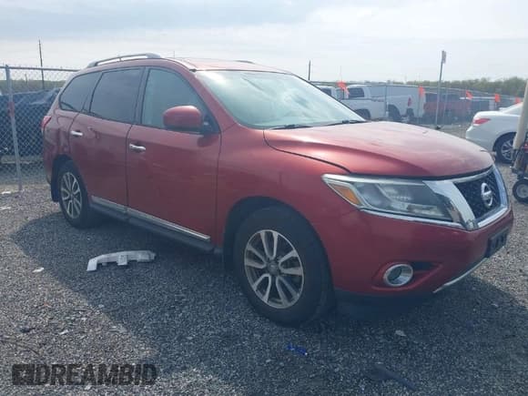 ✅ 2013 Nissan Pathfinder SV • VIN: 5N1AR2MM8DC669023 • Lot: 42039424. Listed on IAAI with 178,000 mi. Free auction sales archive from the USA and detailed vehicle history report at DreamBid. Image 1.