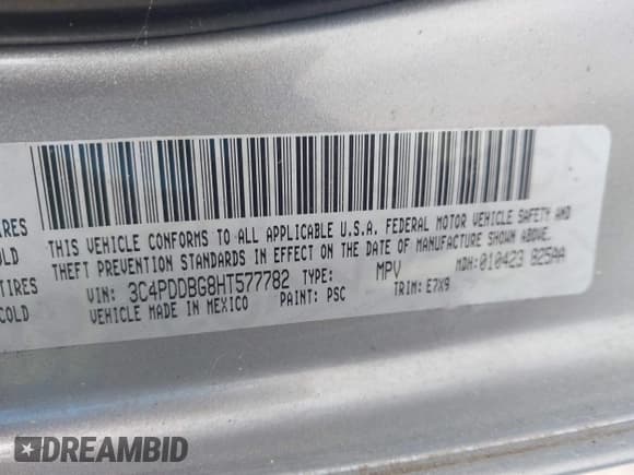 ✅ 2017 Dodge Journey SXT • VIN: 3C4PDDBG8HT577782 • Lot: 42409731. Wystawiony na IAAI z przebiegiem 136 618 mil. Bezpłatny archiwum sprzedaży aukcyjnych z USA i szczegółowy raport historii pojazdu na DreamBid. Zdjęcie 9.