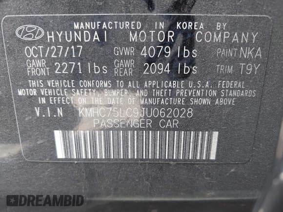 ✅ 2018 Hyundai Ioniq SEL • VIN: KMHC75LC9JU062028 • Lot: 41528970. Wystawiony na IAAI z przebiegiem 194 434 mil. Bezpłatny archiwum sprzedaży aukcyjnych z USA i szczegółowy raport historii pojazdu na DreamBid. Zdjęcie 9.