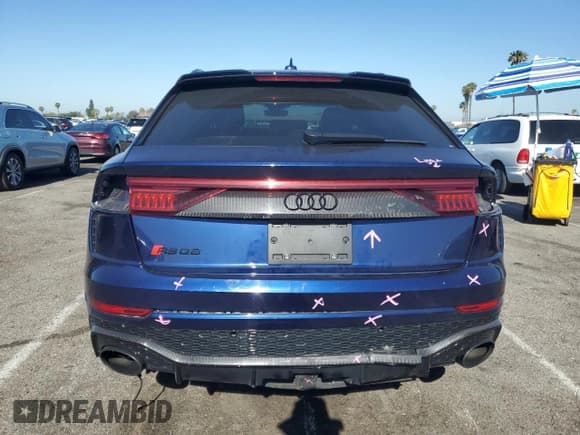 ✅ 2020 Audi RS Q8 • VIN: WU1ARBF13LD022998 • Lot: 56417735. Wystawiony na Copart z przebiegiem 56 320 mil. Bezpłatny archiwum sprzedaży aukcyjnych z USA i szczegółowy raport historii pojazdu na DreamBid. Zdjęcie 6.