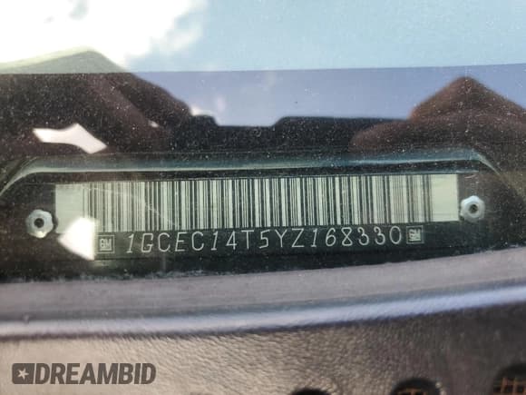 ✅ 2000 Chevrolet Silverado 1500 LS • VIN: 1GCEC14T5YZ168330 • Лот: 71237754. Опубликован ранее на Copart с пробегом Не указан. Бесплатный доступ к архиву аукционных продаж из США и подробный отчёт об истории автомобиля на DreamBid. Изображение 12.