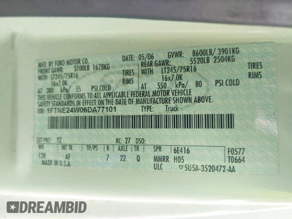 ✅ 2006 Ford Econoline Cargo • VIN: 1FTNE24W06DA77101 • Лот: 42740817. Опубликован ранее на IAAI с пробегом 196 854 миль. Бесплатный доступ к архиву аукционных продаж из США и подробный отчёт об истории автомобиля на DreamBid. Изображение 9.