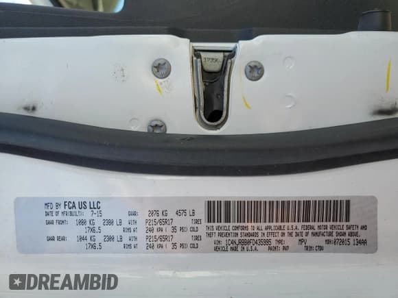 ✅ 2015 Jeep Patriot Sport • VIN: 1C4NJRBB0FD435995 • Лот: 89718795. Опубликован ранее на Copart с пробегом 121 866 миль. Бесплатный доступ к архиву аукционных продаж из США и подробный отчёт об истории автомобиля на DreamBid. Изображение 13.