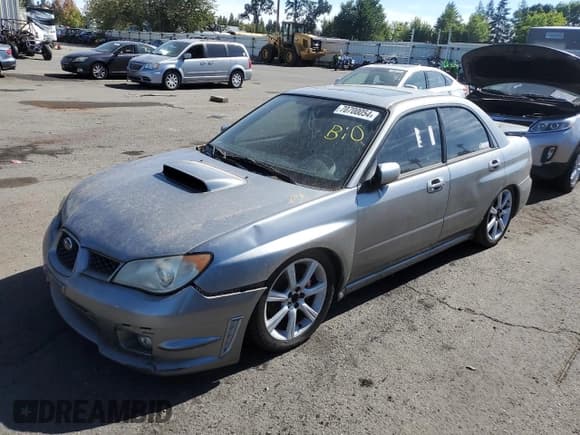 ✅ 2007 Subaru Impreza WRX • VIN: JF1GD74637G506780 • Lot: 70700054. Listed on Copart with 154,645 mi. Free auction sales archive from the USA and detailed vehicle history report at DreamBid. Image 1.