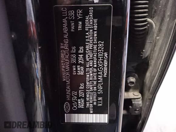 2023 Hyundai Elantra SEL с VIN 5NPLM4AGXPH103282, выставлен на аукционе Copart как лот 86294295 с пробегом 66 843 миль миль и Чистый • Clean title. История ставок и продаж доступна на DreamBid. Изображение 12.