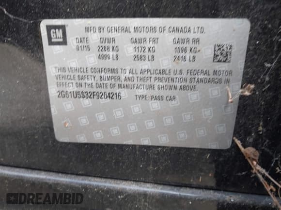 ✅ 2015 Cadillac XTS Livery • VIN: 2G61U5S32F9204216 • Лот: 42840047. Опубликован ранее на IAAI с пробегом 228 386 миль. Бесплатный доступ к архиву аукционных продаж из США и подробный отчёт об истории автомобиля на DreamBid. Изображение 9.