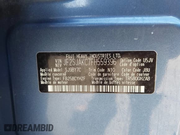 ✅ 2015 Subaru Forester Limited • VIN: JF2SJAKC7FH559396 • Лот: 43514384. Опубликован ранее на IAAI с пробегом 171 540 миль. Бесплатный доступ к архиву аукционных продаж из США и подробный отчёт об истории автомобиля на DreamBid. Изображение 9.